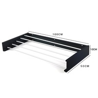 Séchoir à linge mural peu encombrant, étendoir à linge rétractable en aluminium de qualité supérieure, porte-serviettes pliable