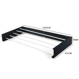 Séchoir à <span class=keywords><strong>linge</strong></span> mural réglable en acier inoxydable, support de salle de bain pour serviettes, étendoir pliable pour intérieur et extérieur - Product Image 3