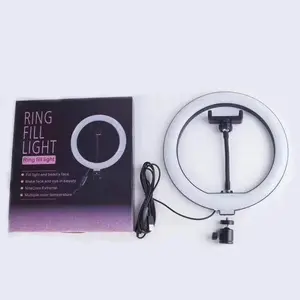 LJJ36 LJJ45 Maquiagem Selfie 10 polegadas 26cm RGB Ringlight Set Dimmable LED Fill Ring Lâmpada suporte móvel selfie luz