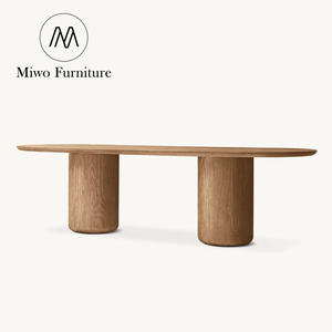 Mesa de Comedor Rectangular Moderna para Banquetes de Hotel, Mesa de Cocina con Tablero de Madera Maciza, Juego de Mesa y Sillas de Comedor Antiguas - Product Image 2