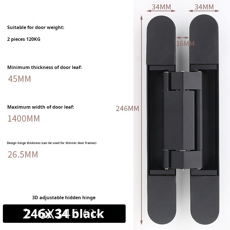 Black [246*34] 3D hinge