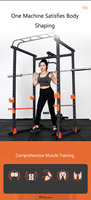 EMFitness – support de Squat réglable pour équipement de Fitness, Cage robuste pour l'haltérophilie