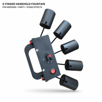 Fontaine à étincelles portative 5Finger, dispositif à cinq tubes en forme d'éventail, alimenté par batterie avec poignée en D, directement de l'usine