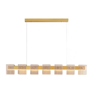 Lustre en métal minimaliste nordique italien, luminaire suspendu en verre moderne de luxe, plafonnier LED