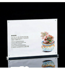 Acrilico magnetico personalizzato A4 Menu titolare T a forma di tavolo segno Stand Premium Display ristorante - Product Image 5