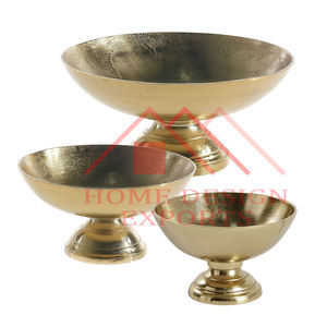 Vente chaude Centres De Table De Mariage Piédestal En Laiton Pots De Fleurs Bol pour Centres De Table Décorations De Haute Qualité En Métal Or - Product Image 5