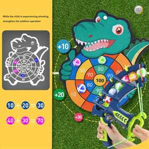 Montessori ลูกบอลสำหรับเล่นกีฬาขว้างปาเป้าปาลูกดอกติดหนึบกระดานบาสเก็ตบอลเกมกระดานเพื่อการศึกษาของเล่นกลางแจ้งสำหรับเด็ก - Product Image 3