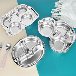 <span class=keywords><strong>Plateau</strong></span> de service en acier inoxydable de qualité alimentaire Tianxing 304, <span class=keywords><strong>plateau</strong></span> de service pour le déjeuner et le dîner, récipient alimentaire de dessin animé pour enfant - Product Image 1