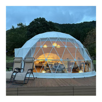Hôtel de luxe Camping Tentes Imperméable Gonflable Clair Géodésique Glamping Dôme Maison Tente pour Tourle Resort