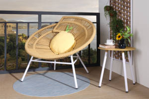 Chaise acupuncture arc-en-ciel moderne en osier plastique, vente en gros - Product Image 4