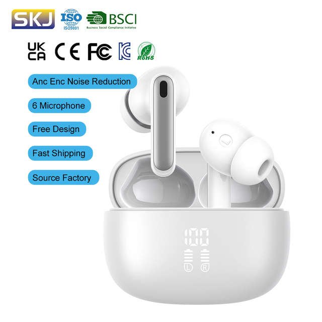 Wholesale True Wireless Earbuds Auriculares Bluetooth Earphones Noise Cancellation Gaming Headphones Anc Enc Earphones