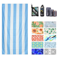 Custom Sand Free Microfiber Beach Towel Quick Dry Suede Travel Towel Absorbent Double Sided Fleece Pool Towels Bulk Manufacturer