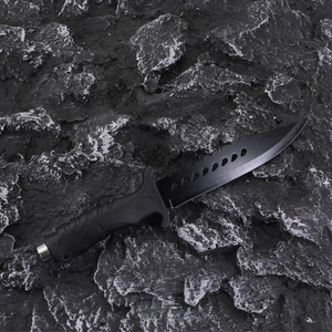 <span class=keywords><strong>Coltello</strong></span> da <span class=keywords><strong>Bushcraft</strong></span> da Caccia e Campeggio per Esterni in Offerta Speciale con Lunga Lama Fissa in Acciaio Inossidabile, Manico in Gomma, Fodero e Rompivetro (OEM) - Product Image 6