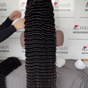 Peluca Transparente HD de Cabello Humano Remy Brasileño, 180% de Densidad, Ondulado Profundo, 40 Pulgadas, Sin Pegamento, con Cabello de Bebé, Oferta Especial - Product Image 5