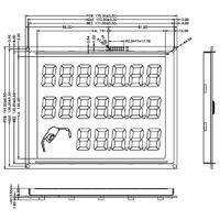 Herstellerverkauf 7,5" 775 Segment-Code LCD-Anzeigetafel und Modul mit RW1026 IC SPI Schnittstelle für Kraftstoffspendersteuerung