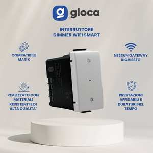 Interruptor de Luz Inteligente Gloca con Wifi, 1 Canal, 150W, 110-240V, Control Inalámbrico, Material Plástico - Product Image 2