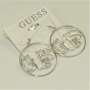 Pendientes de Aro con Letras Redondas Huecas Estilo Coreano, Modernos y Elegantes, Diseño Simple, Pendientes de Aro de Diseñador <span class=keywords><strong>GUESS</strong></span> - Product Image 4