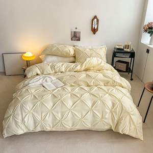 Ensemble <span class=keywords><strong>de</strong></span> literie <span class=keywords><strong>de</strong></span> 90g <span class=keywords><strong>de</strong></span> couleur unie ensemble <span class=keywords><strong>de</strong></span> housse <span class=keywords><strong>de</strong></span> couette <span class=keywords><strong>de</strong></span> luxe tirant des fleurs ensemble <span class=keywords><strong>de</strong></span> trois pièces - Product Image 6