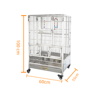 Cage à oiseaux classique de luxe, portable, antirouille et respirante, pour l'intérieur