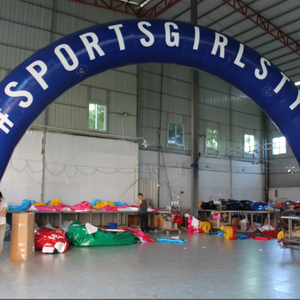 Arco deportivo inflable azul en oferta para fiestas comerciales al aire libre o eventos publicitarios. - Product Image 1