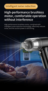 Aspiradora Inalámbrica Portátil Premium para Auto, Recargable, ABS, 60W, 5500PA de Succión, Batería de 2000mAh, 18 Minutos de Autonomía, Limpiador de Interiores de Auto - Product Image 6