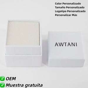 Joyero Ecologica De Arte En Papel Con Cajon - Logo Personalizado, <strong>Tapa</strong> Y Base, Ideal Para Collares, Pulseras Y Anillos - Product Image 2