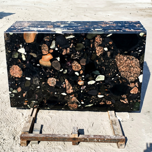World class <b>Pebble</b> Black granite polished modern strong durable long lasting - Product Image 1