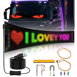 2025 NEW USB 5V Devil's Eye Car LED Pixel Panel Light <strong>Programmable</strong> Animation Scrolling Matrix for Cars &amp; Trucks New Condition - Product Image 2