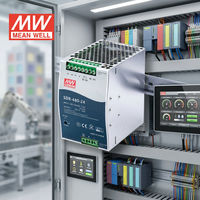 Alimentation sur rail DIN MeanWell SDR-480-24 24V 20A 48V pour système de contrôle industriel, transformateur de tension CA, régulateur d'air – Meilleures ventes