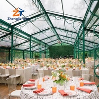 Tenda Pesta Pernikahan Premium Arcum Atrium Atap Lengkung PVC, Gazebo Luar Ruangan untuk Upacara, Perjamuan, Resepsi, Makan Malam, Pameran, Ukuran Besar