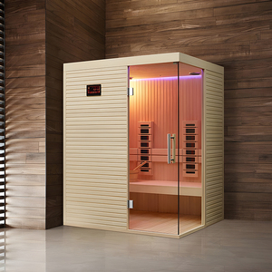 Sauna infrarouge hybride à spectre complet pour 2 à 3 personnes de luxe gratuit pour fret maritime - Product Image 4