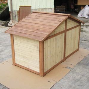 Takım elbise ahşap köpek evi iki köpek 2 iki kapı su geçirmez ekstra büyük katı kafesleri sarı 1 adet 3 kartonları yumuşak taraflı taşıyıcılar - Product Image 2