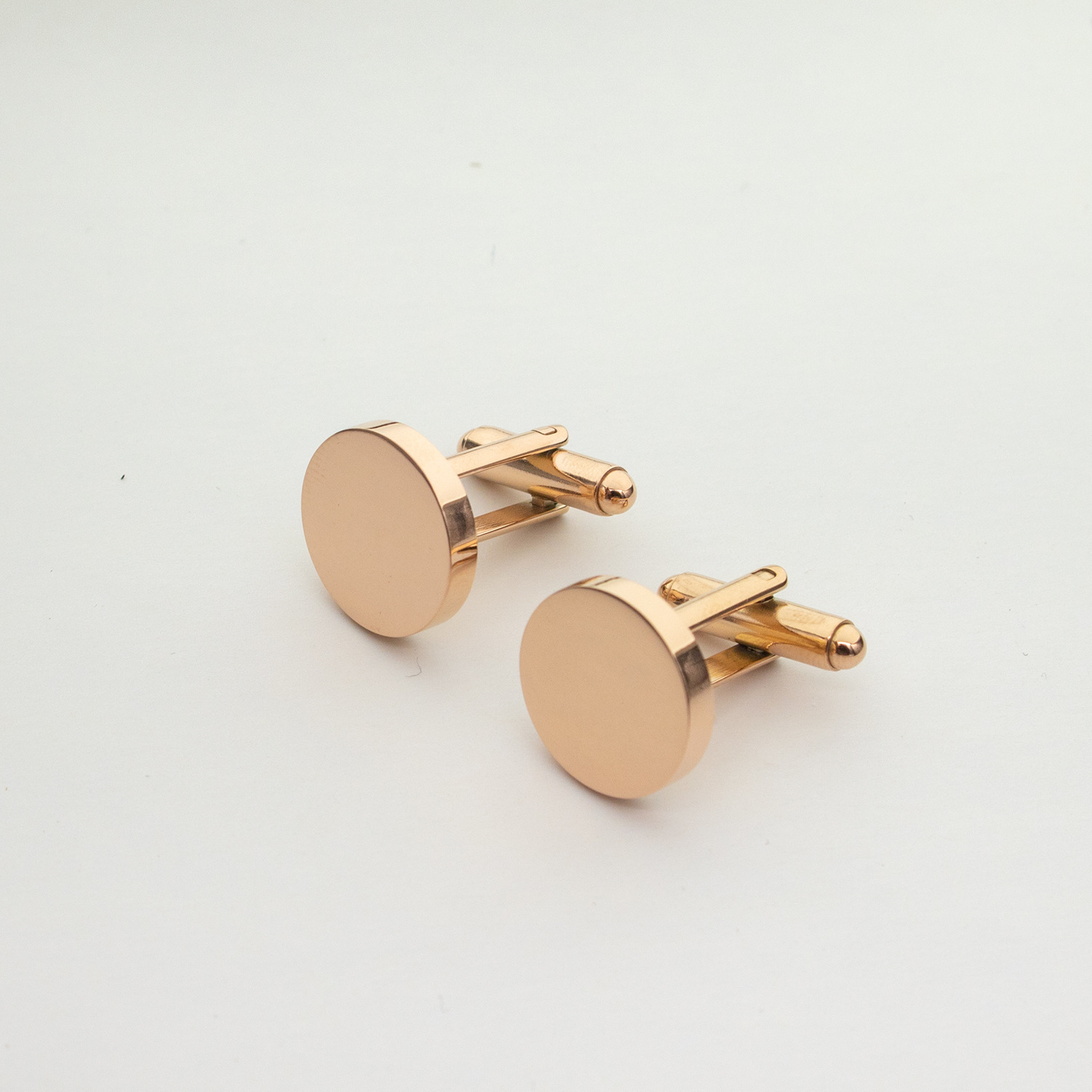 Or rose rond 16*16mm 1prs