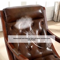 Fauteuils à bascule en bois de style campagnard américain de luxe pour adultes - Grand fauteuil inclinable multifonctionnel pour salon intérieur