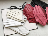 Gants courts en cuir, demi-mouton, locomotive, vente en gros spéciale, mode étoile, pur pour femmes
