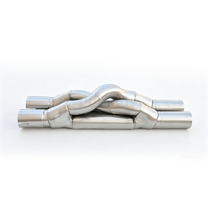 Tuyau d'échappement central double en X à haut débit en acier inoxydable, pièces d'échappement haute performance pour mise à niveau <span class=keywords><strong>Ferrari</strong></span> 812 812GTS - Product Image 1