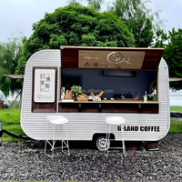 Op maat gemaakte, aanhangbare koffie- en foodtruck, vintage mobiele cateringtrailer, volledig uitgerust, mini foodtruck te koop
