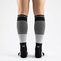 Chaussettes de compression Coolmax sur mesure, vente en gros, hauteur genou, croisées en X
