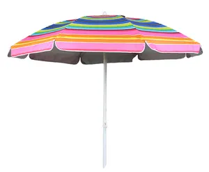 하이 퀄리티 야외 자외선 차단 조절 가능한 폴리 에스테르 비치 우산 파라솔