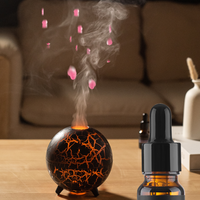 Diffuseur d'arômes électrique à flamme volcanique, humidificateur, alimentation USB/Type-C, design de feu intelligent pour bureau, LED sept couleurs, faible bruit 35 dB