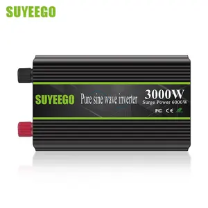 SUYEEGO高品質12v 24v DCからAC110v220v純粋な正弦波インバーターパワーインバーター1500w 2000w 3000W