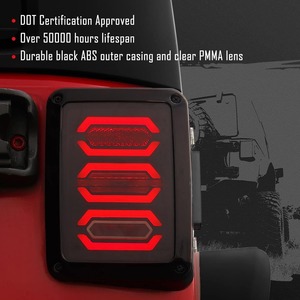 Feux arrière LED LLOYDBERG 12V pour Wrangler <span class=keywords><strong>JK</strong></span> 2007-2017 rouge <span class=keywords><strong>ABS</strong></span> neuf - Product Image 5