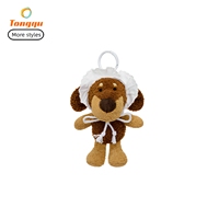 En gros, Mini pendentif animal en peluche moelleux avec bonnet en dentelle, porte-clés en peluche de dessin animé, breloque de sac à dos, anti-stress, cadeau pour enfants