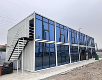 Maison préfabriquée de luxe à double couche, modèle de maison conteneur
