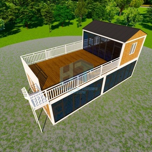 Kit per Container ecologico: rivestimento in metallo + vetro dal pavimento al soffitto + ponte in legno di plastica per esterni - Product Image 6