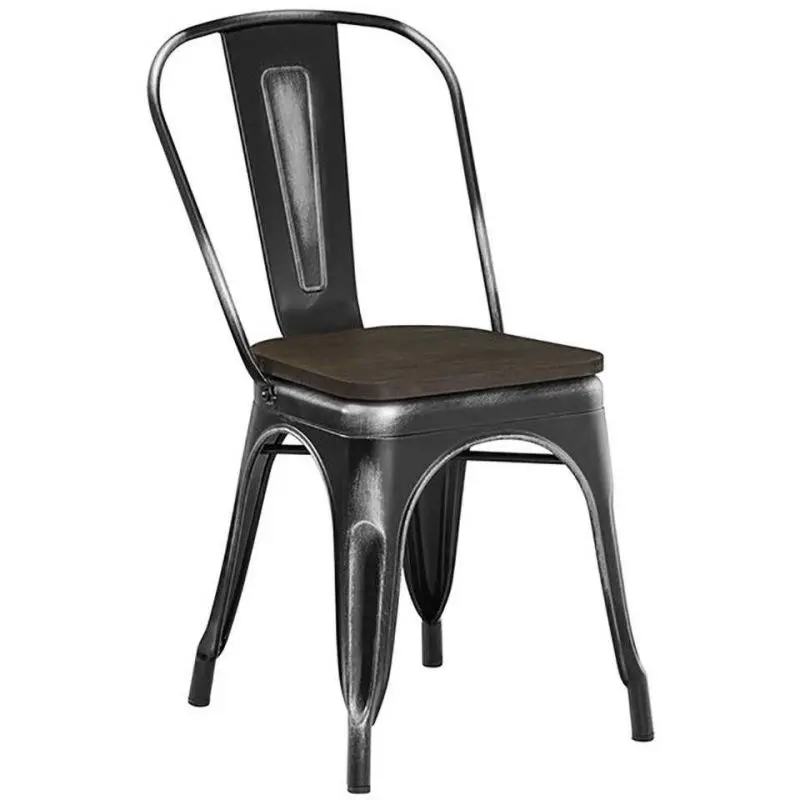 Harga Murah pabrik grosir kursi metal restoran dekoratif dapat ditumpuk kursi bar modern kursi besi cor