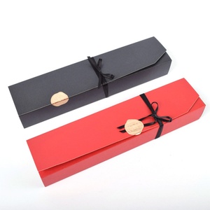 Spot Long Rectangular Paper <b>Gift</b> Boxes Chocolate Packaging Drawer Boxes Single Grid Long <b>Wedding</b> Candy <b>Box</b> - Product Image 1