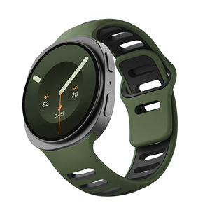 Correa de reloj de silicona transpirable hueca de dos colores al por mayor, correa de repuesto deportiva personalizada OEM para Samsung Galaxy Watch 9 - Product Image 5