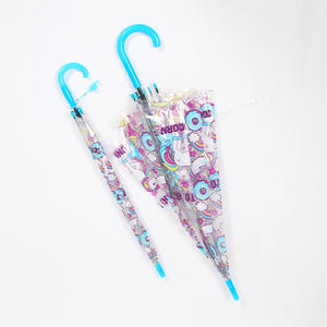 <span class=keywords><strong>Parapluie</strong></span> transparent <span class=keywords><strong>licorne</strong></span> de dessin animé pour adultes enfants simple longue poignée avec logo imprimé mignon en polyester - Product Image 1