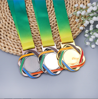 Médaille de football de sport de souvenir en métal personnalisé de vente directe d'usine, médaille vierge personnalisée